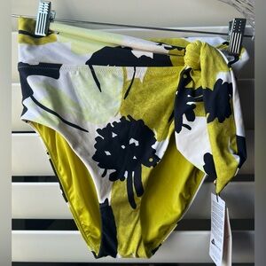 Calia - XS - NWT - Swim Bottom - H/R Side Tie - Green Multi Bikini
